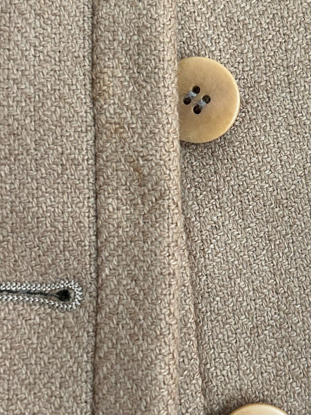 Vintage 1990s Giorgio Armani Round-Neck Button Blazer, 100% Camel Wool, Size M - Picture 11 of 11